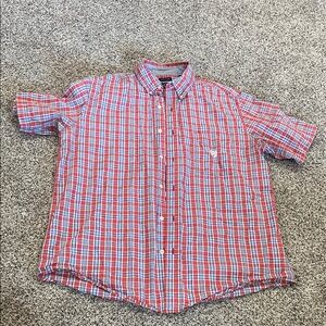 Chaps Red and Blue Plaid Casual Shirt